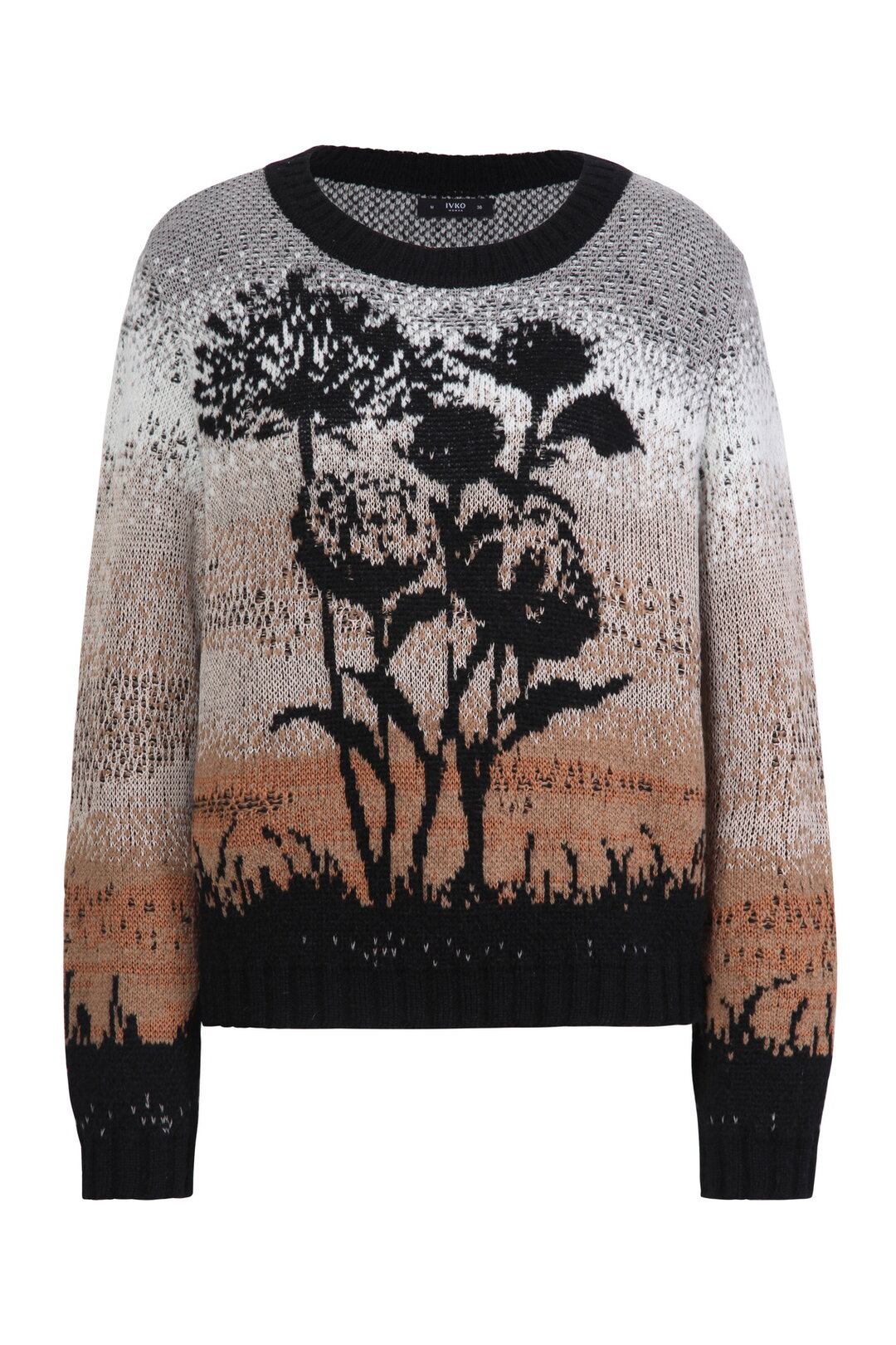 Jacquard Pullover, Sunset Sunrise Motive