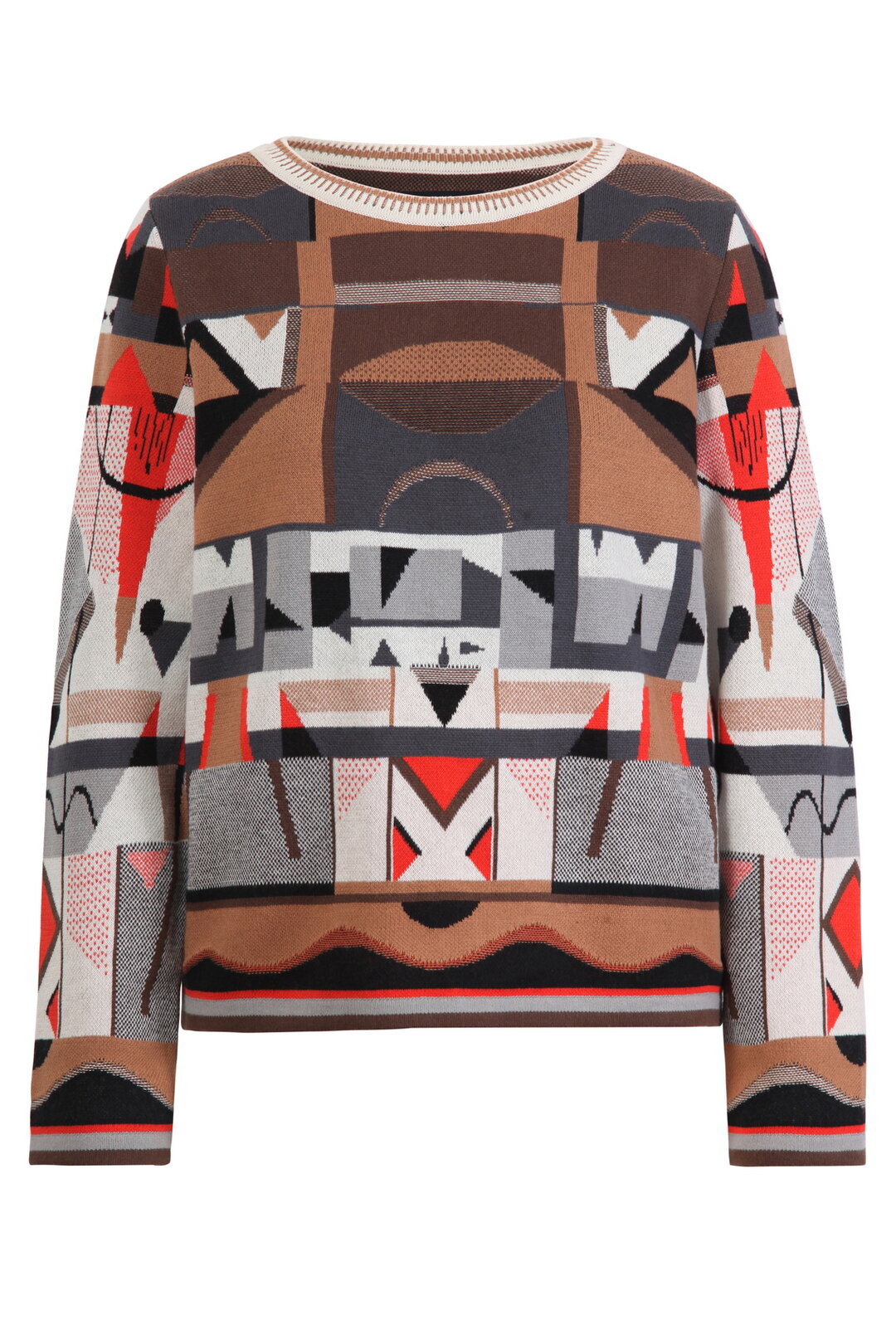 Jacquard Pullover, Abstract Pattern
