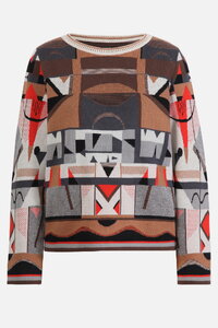 Jacquard Pullover, Abstract Pattern