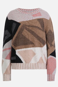 Intarsia Pullover, Abstract Pattern