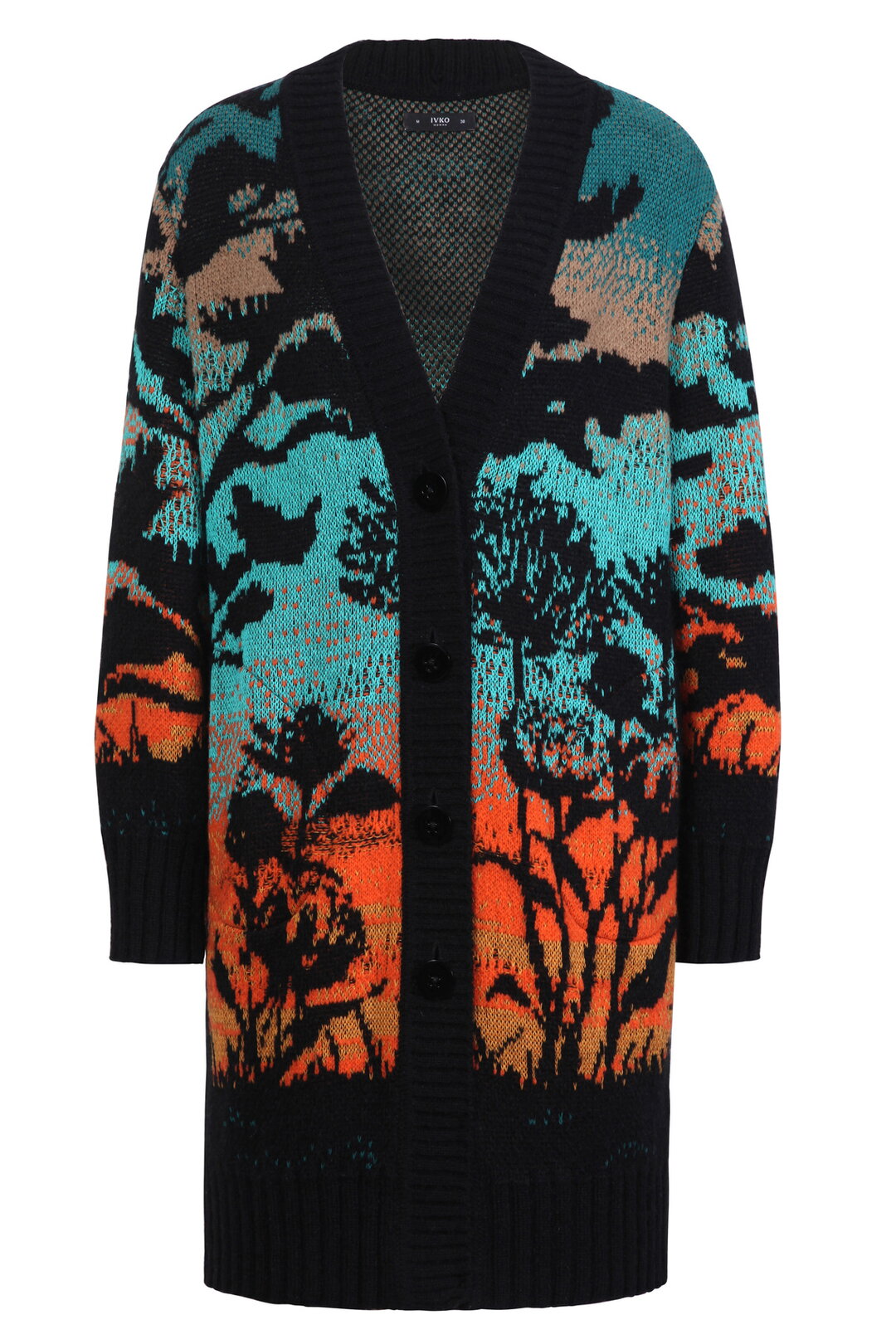 Jacquard-Manteljacke, Sunset Sunrise Motiv