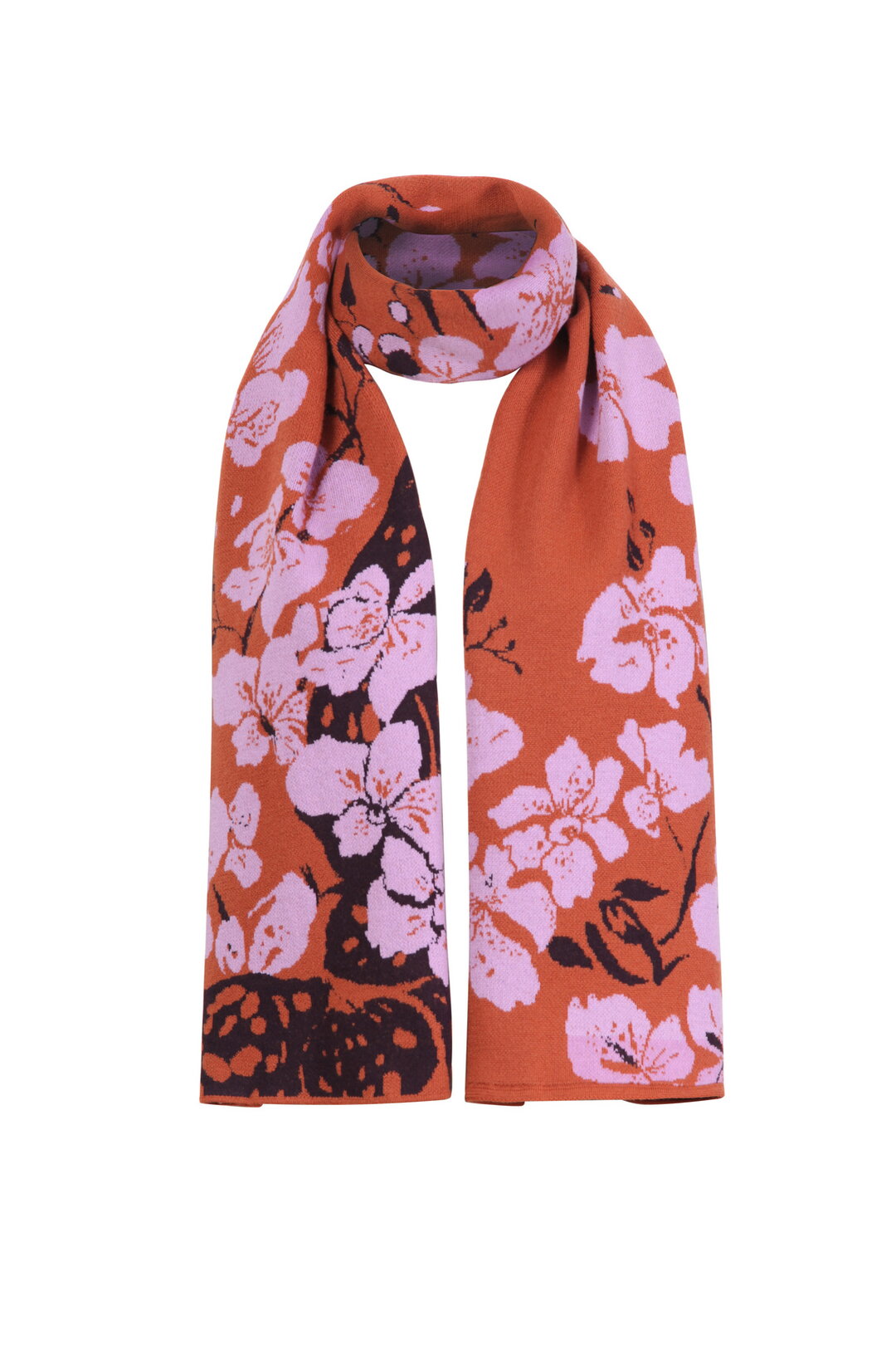 Scarf, Orchid Motive