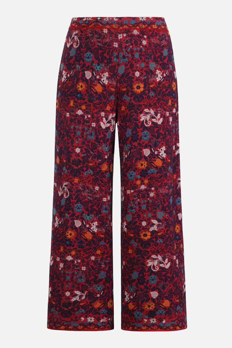 Knitted Pants, Floral Pattern