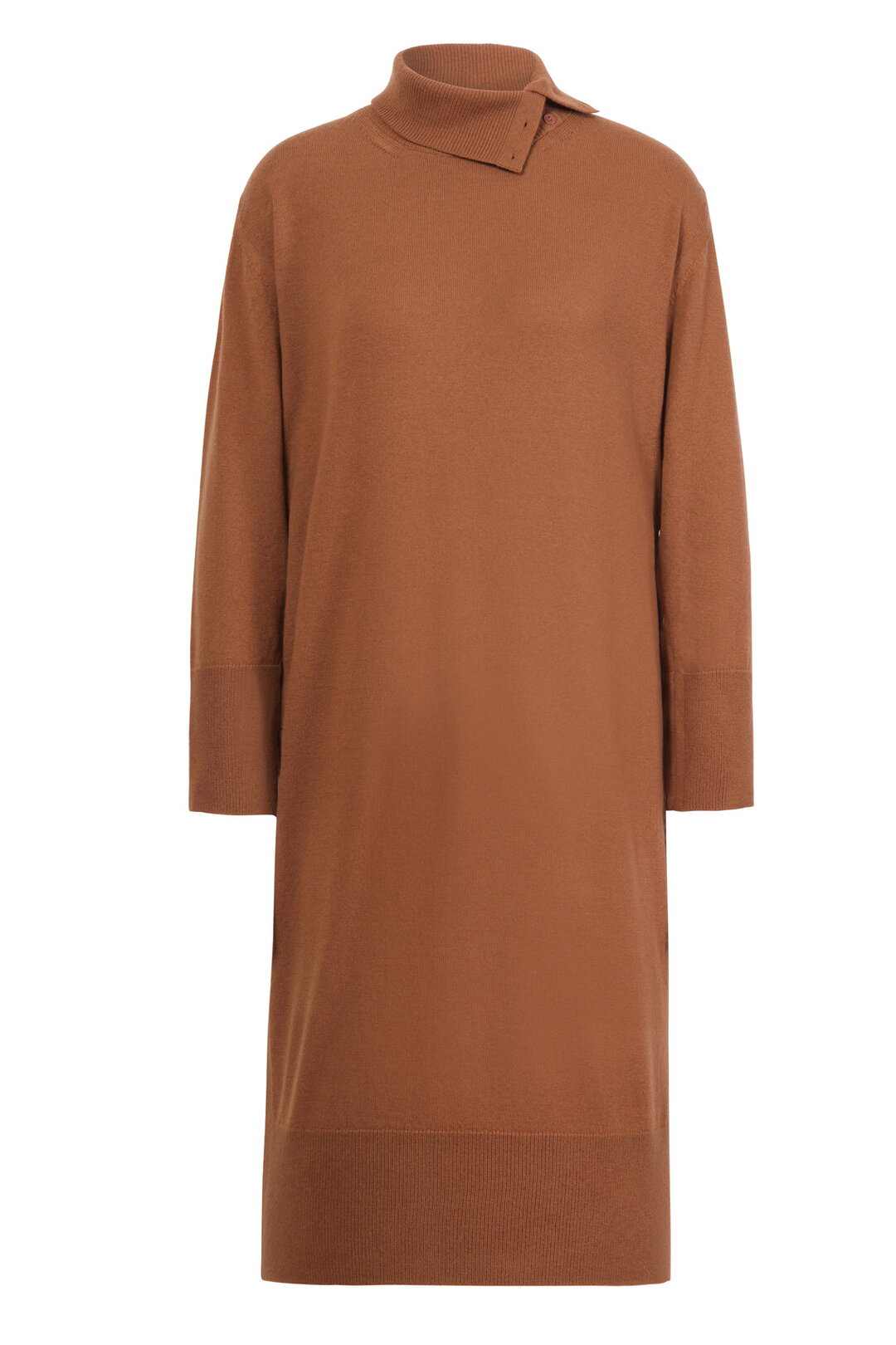 Unifarbenes Kleid, Turtleneck