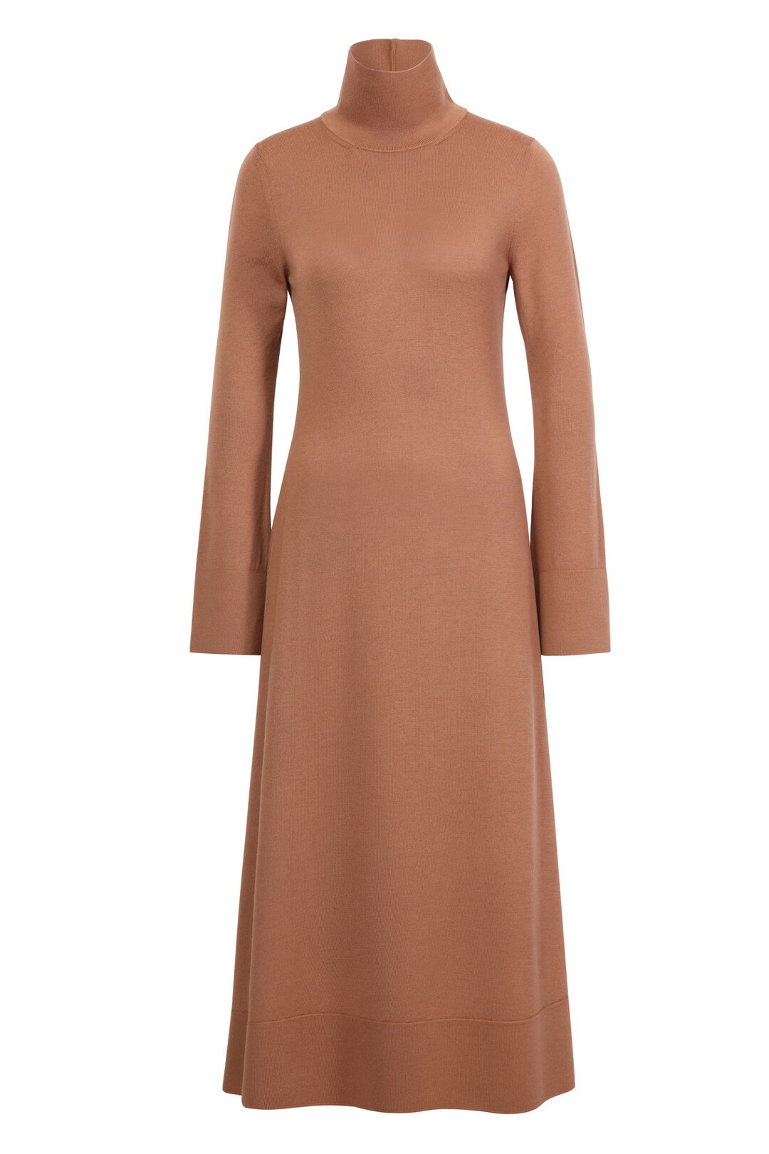 Solid Dress, Roll-Neck