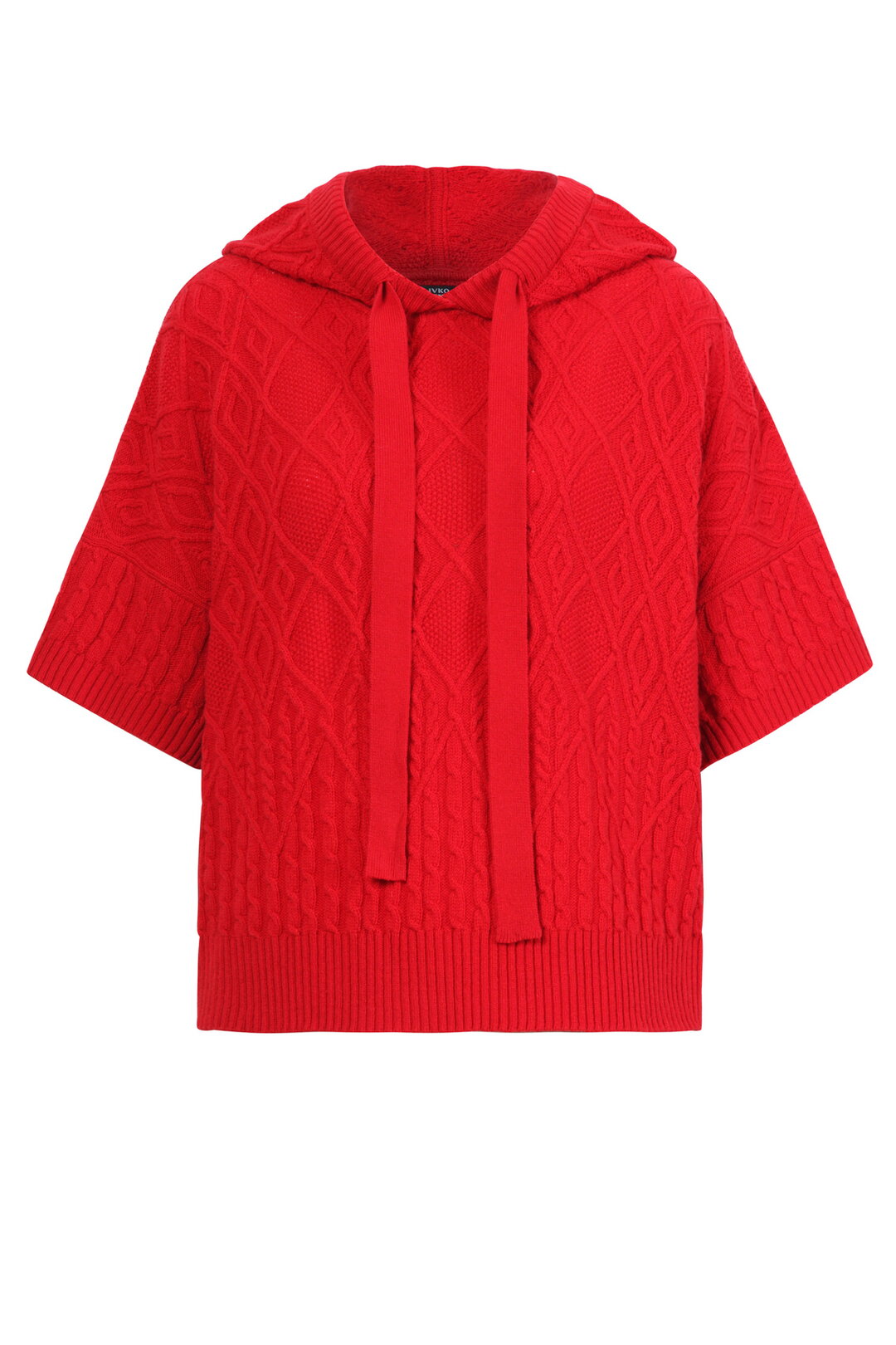 Poncho Pullover mit Kapuze