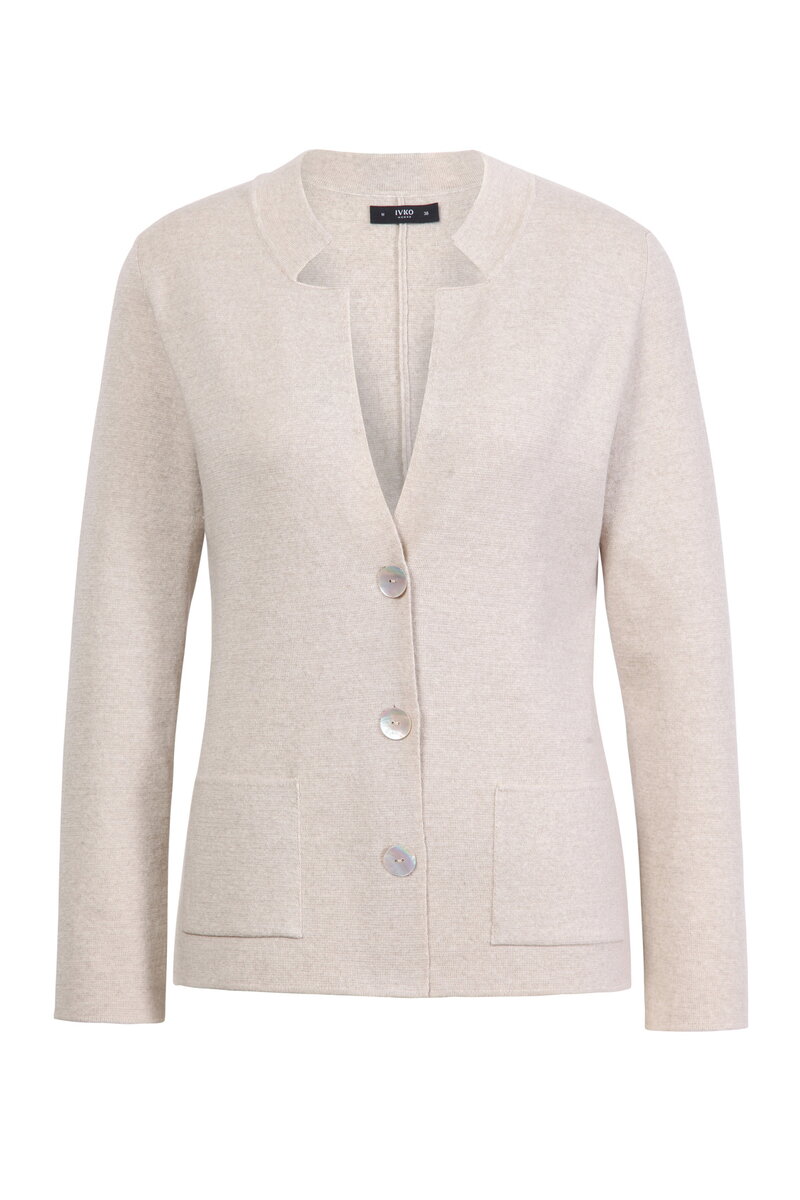 Unifarbene Strickjacke Off-White Strickjacken IVKO Woman