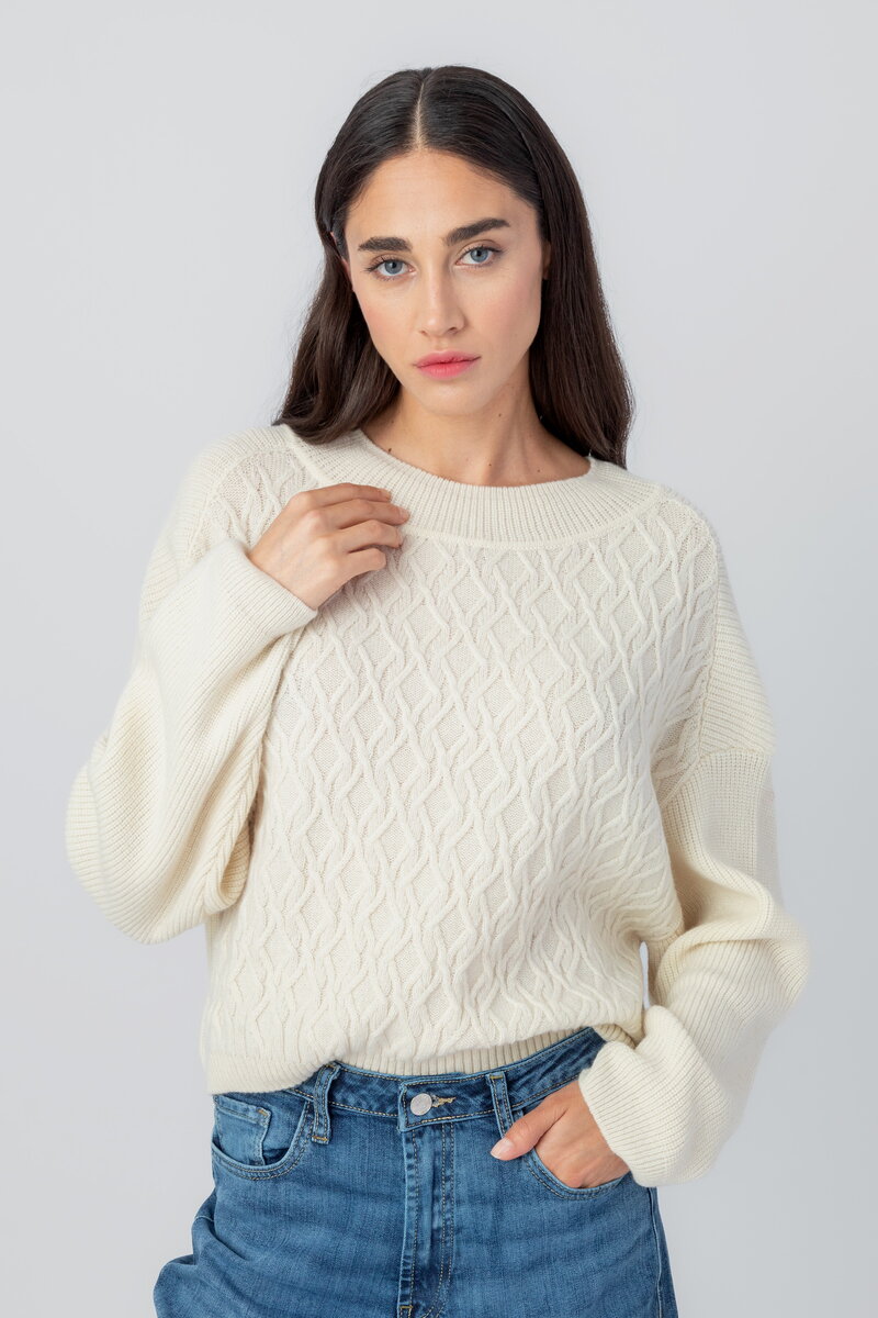 O-Neck Pullover, Structure Pattern