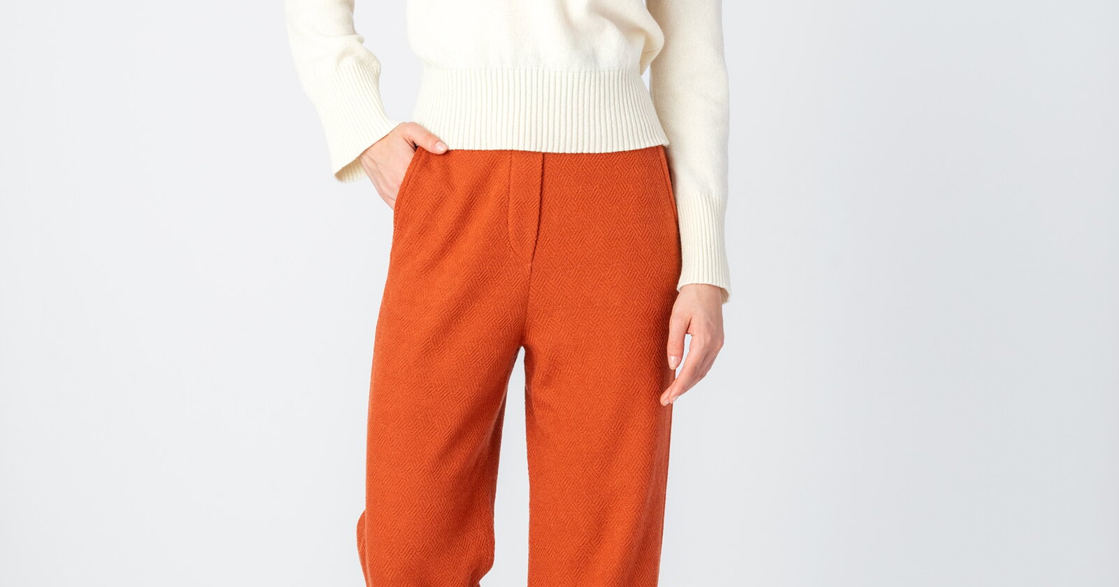 Pletene Pantalone, Strukturni Motiv - Bronza - Pantalone - Ivko Woman