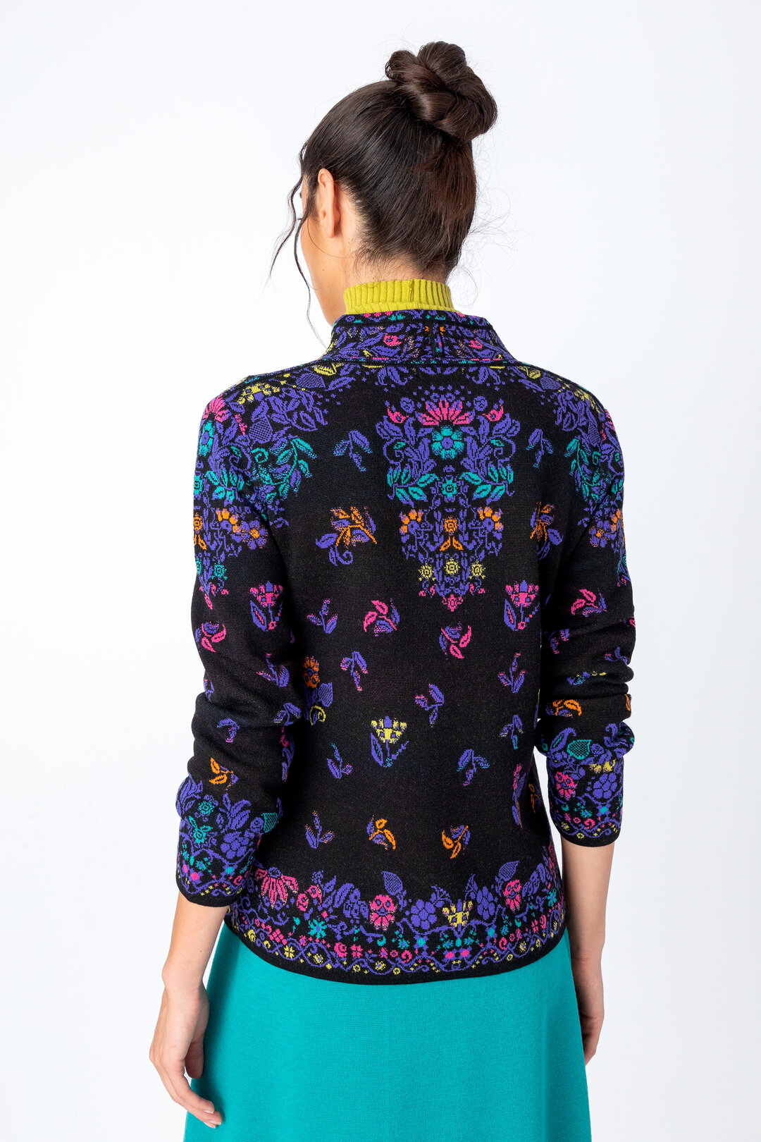 Jacquard Jacket, Floral Pattern