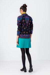 Jacquard-Jacke, Floralmuster