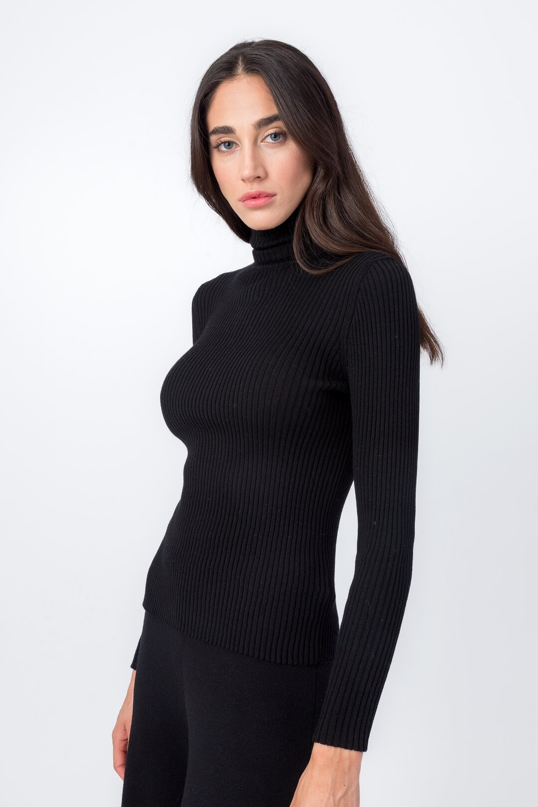 Ribbed Pullover, Turtleneck