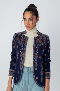 Jacquard Jacket, Ornament Flower