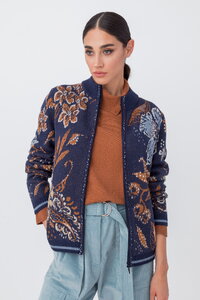 Jacquard Jacket, Ornament Flower