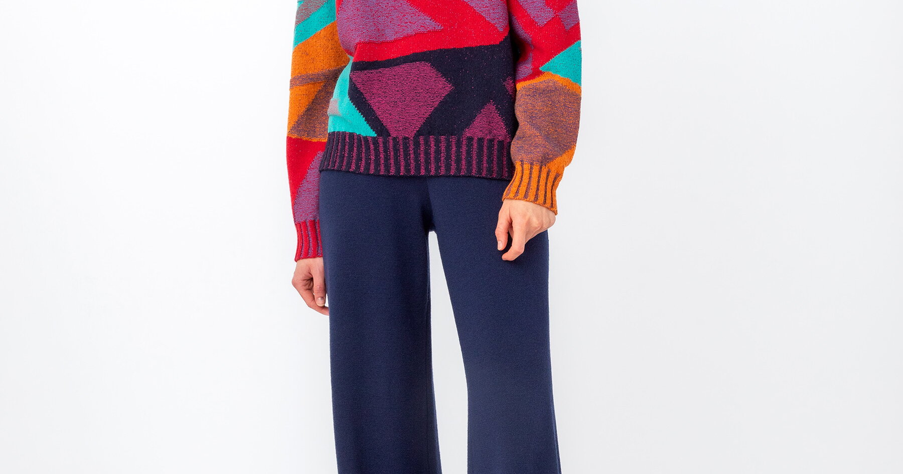 Geo Intarsia Pullover