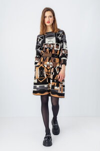 Dress, Abstract Pattern