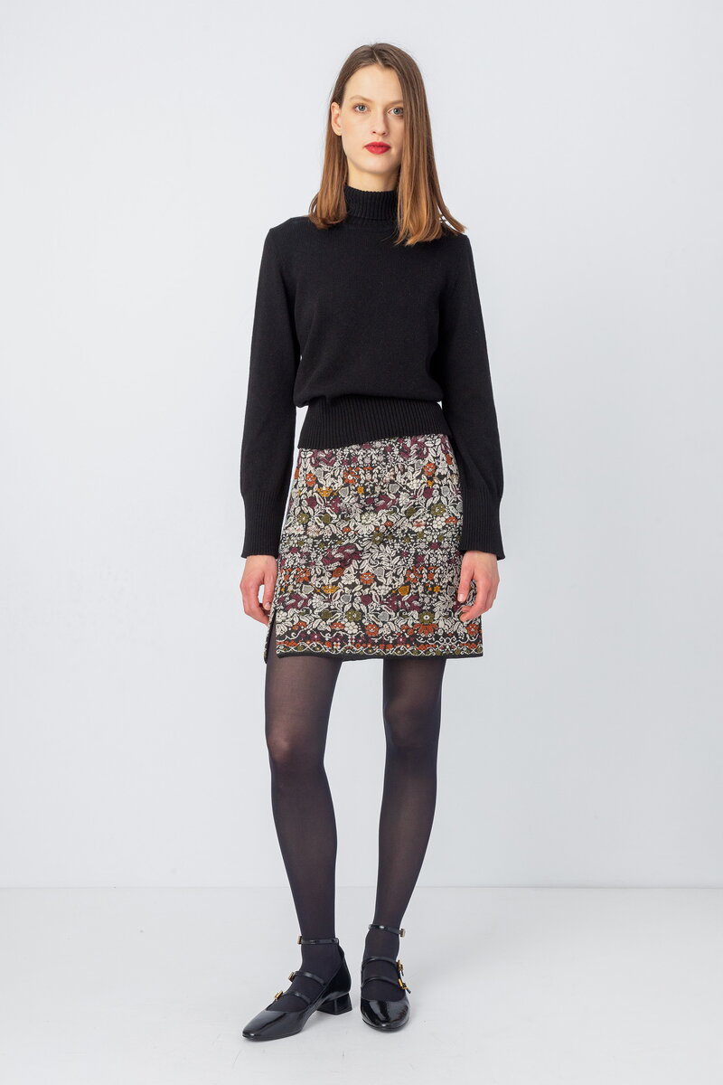 A-Line Skirt, Floral Pattern