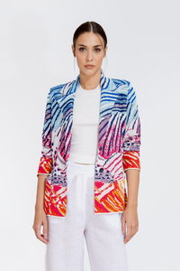 Jacquard Blazer, Wave Motif