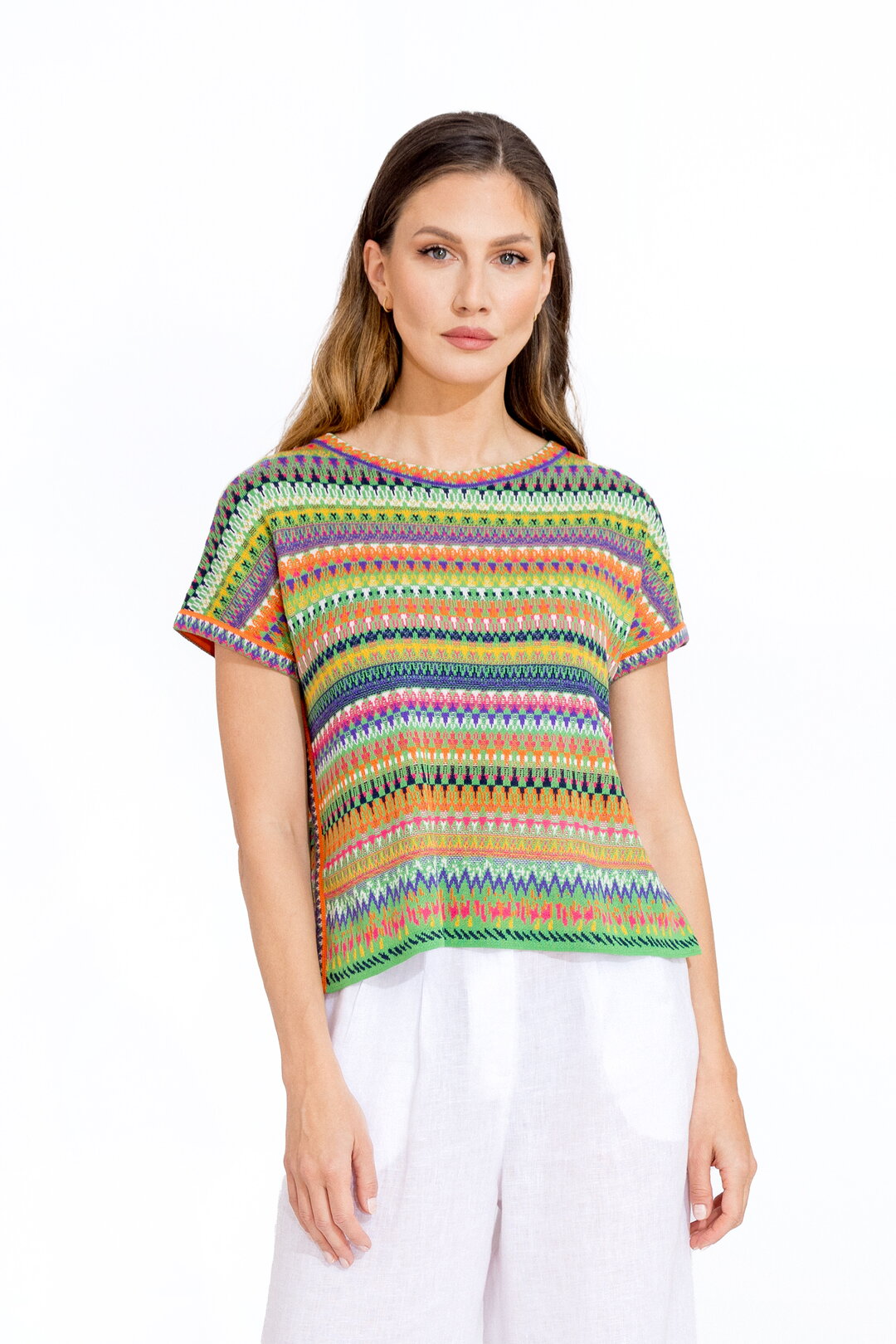 Ärmelloser Pulli mit Streifen