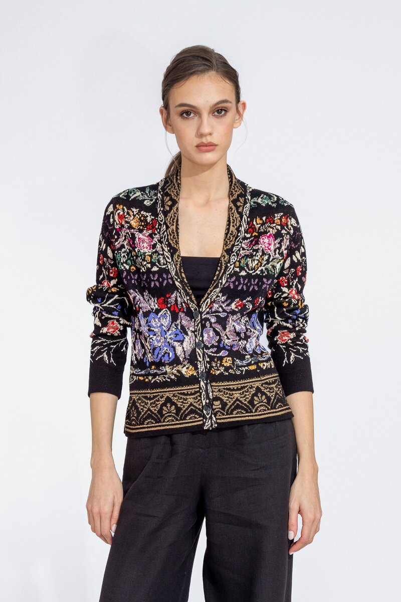 Jacquard-Jacke, Andalusien Motiv