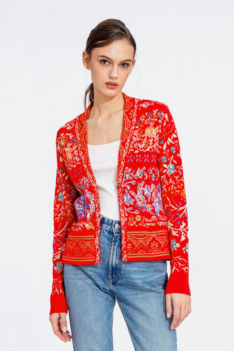 Jacquard-Jacke, Andalusien Motiv