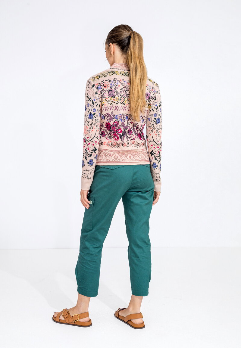 Jacquard Jacket, Andalusia Pattern - Powder - Knitted Jackets