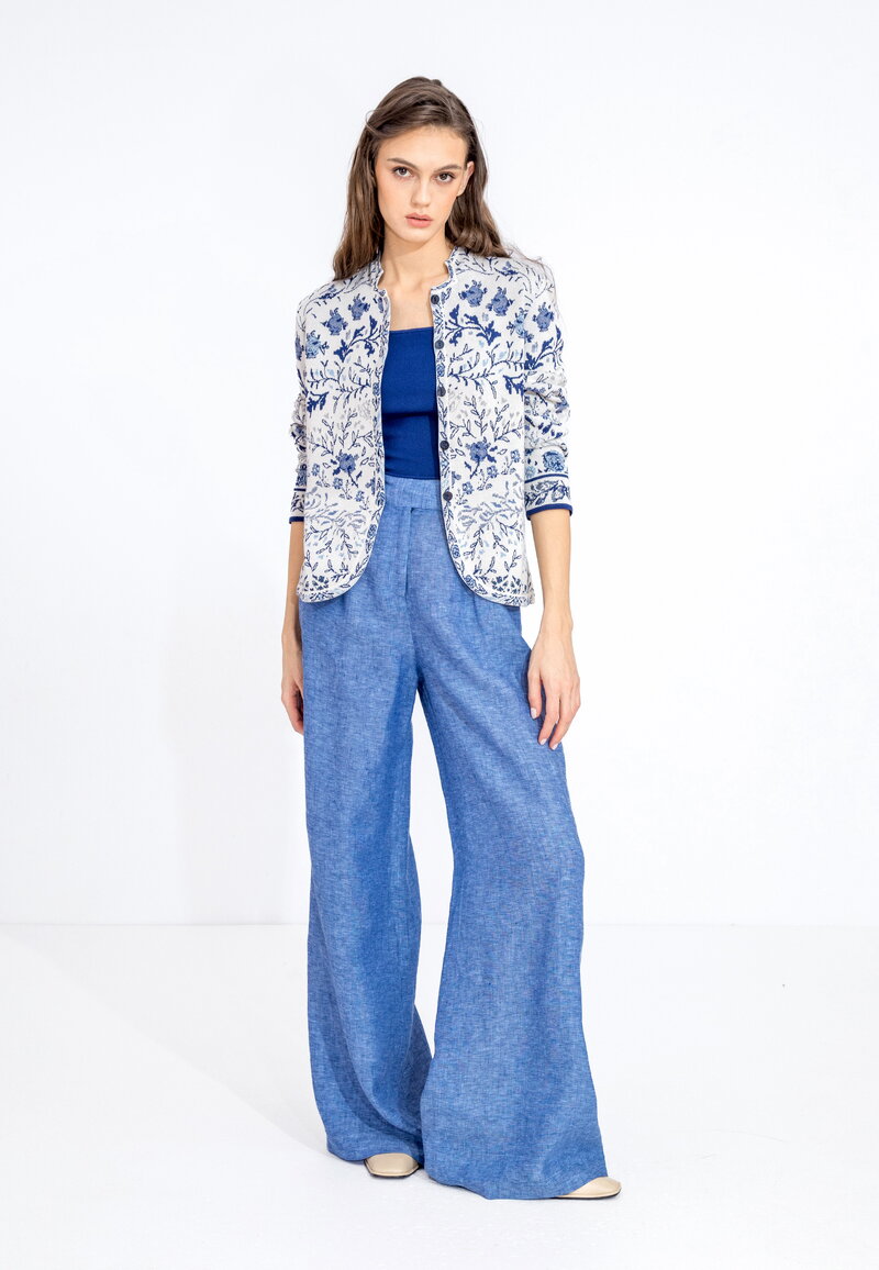 Jacquard Jacket, Andalusia Pattern - White - Knitted Jackets