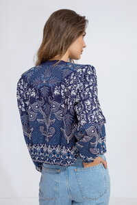 Embroidery Bomber Jacket, Alhambra Pattern