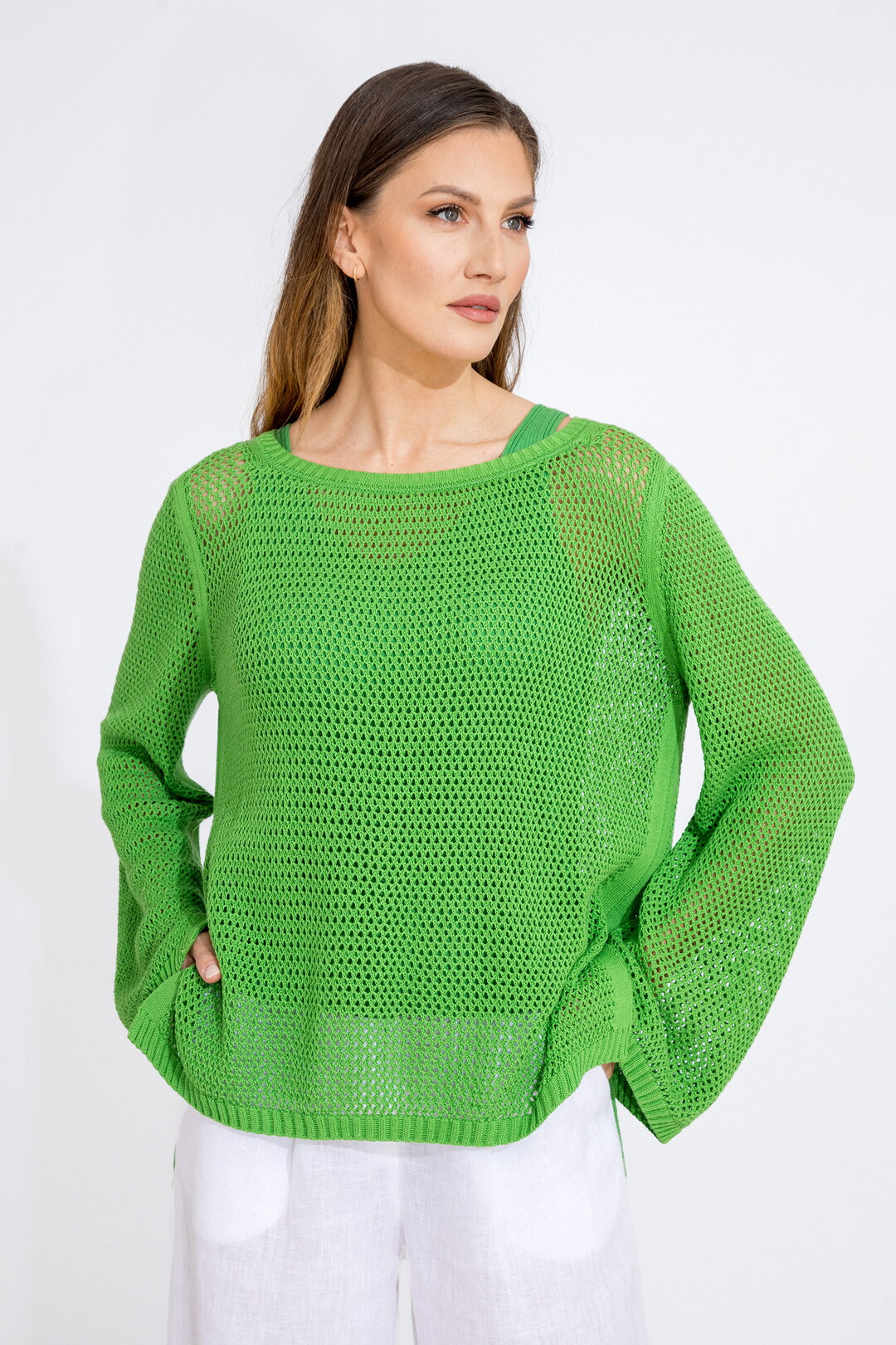 Unifarbener Pullover, Strukturmuster