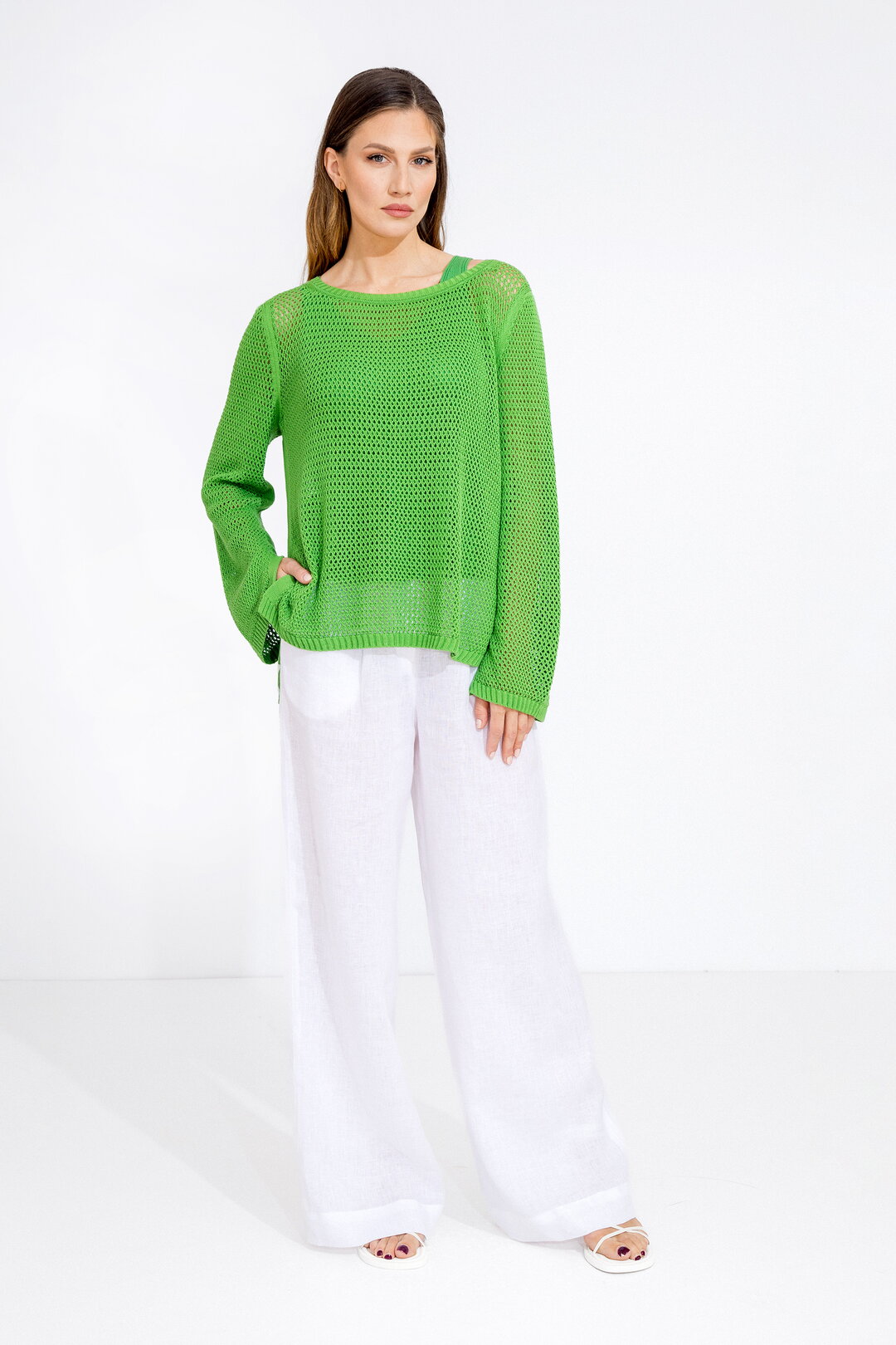 Unifarbener Pullover, Strukturmuster