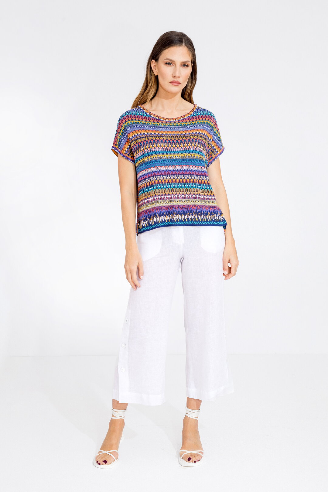 Sleeveless Pullover, Stripe Pattern