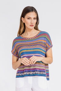 Sleeveless Pullover, Stripe Pattern