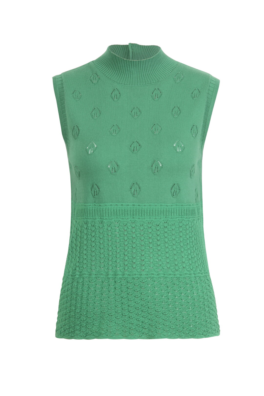 Sleeveless Pullover, Roll Neck