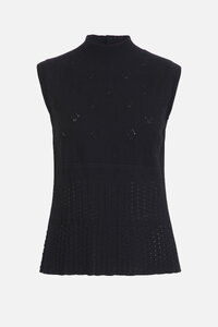 Sleeveless Pullover, Roll Neck