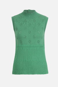 Sleeveless Pullover, Roll Neck