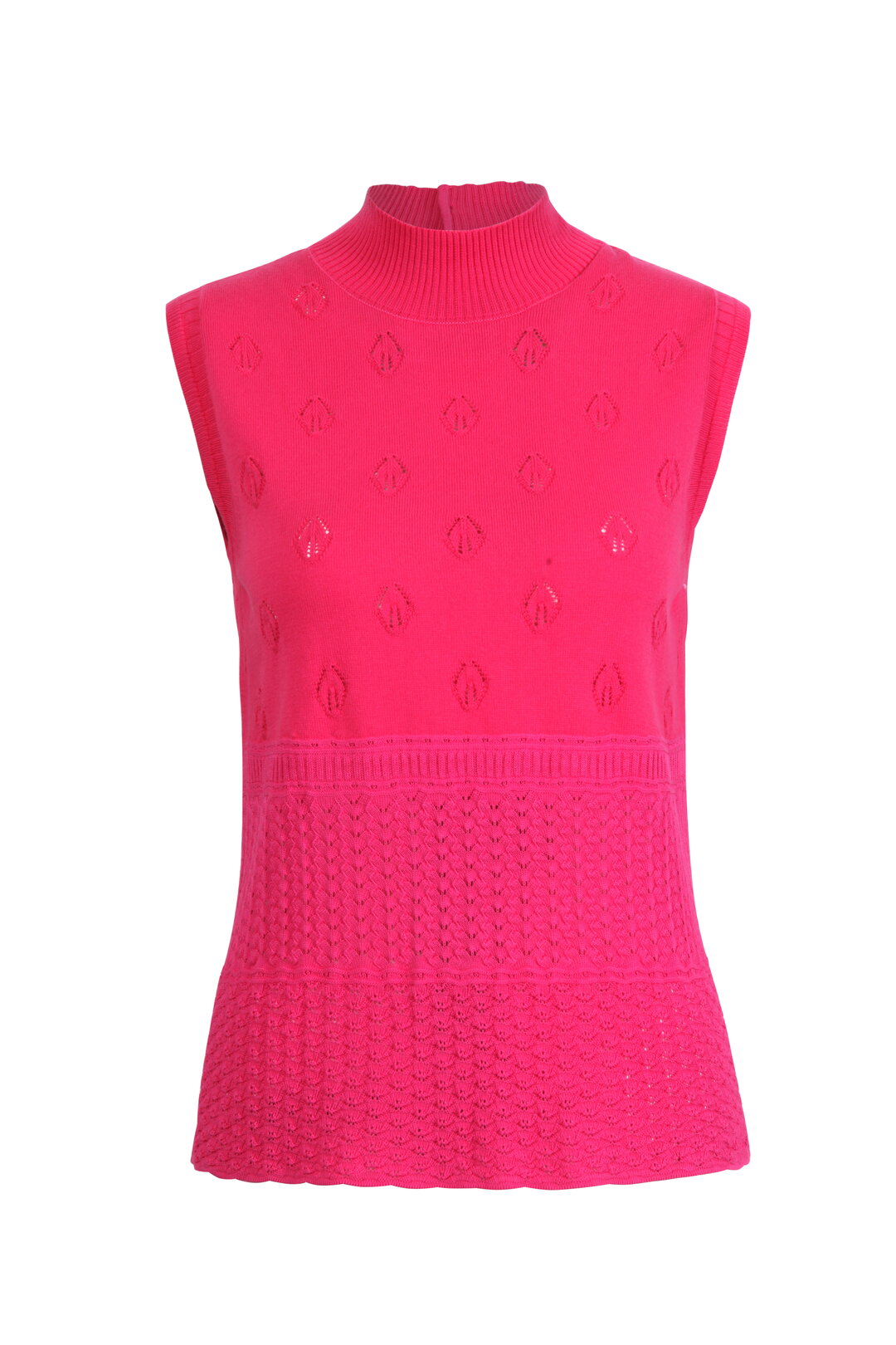 Sleeveless Pullover, Roll Neck