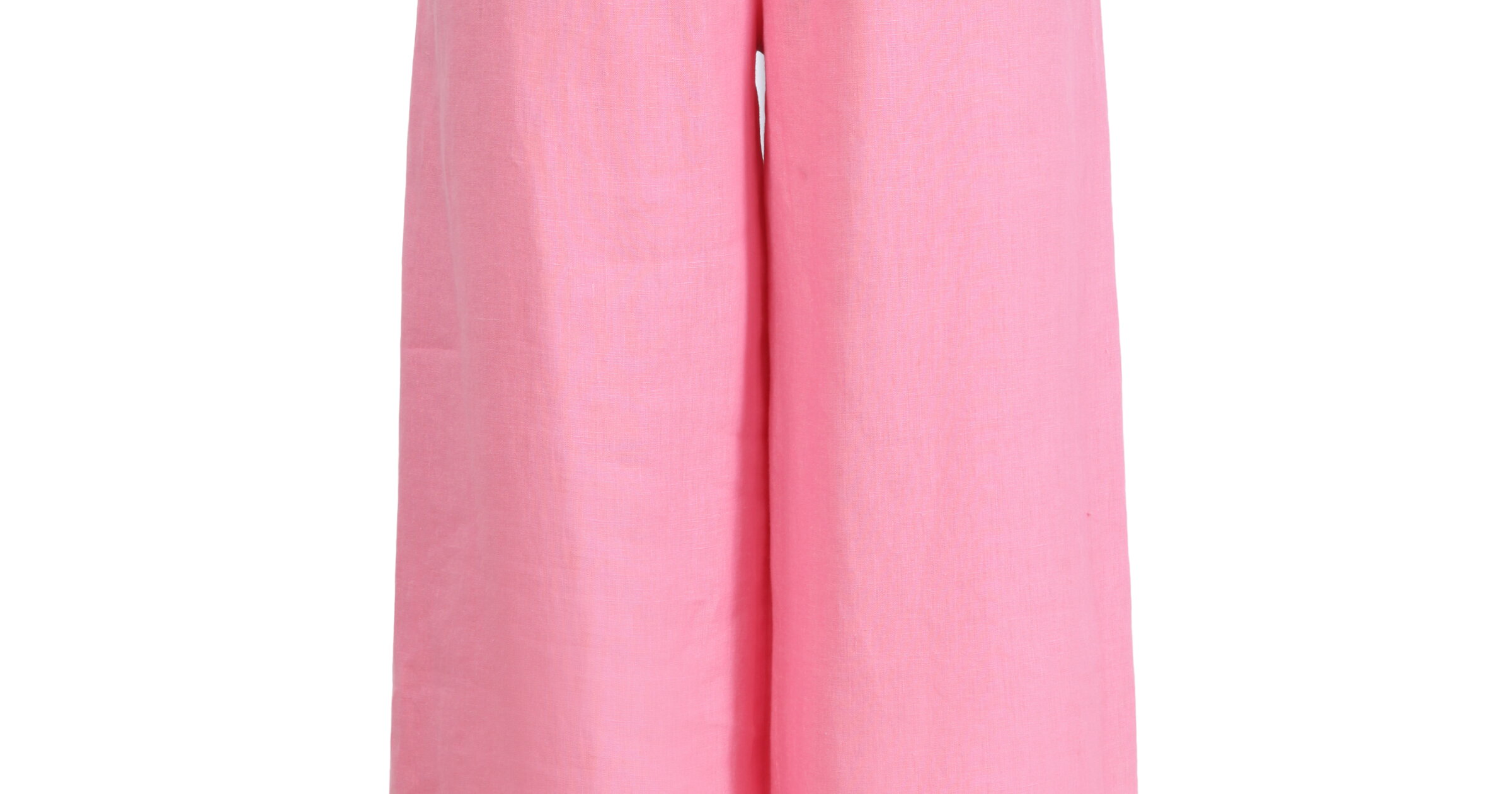Linen Cotton Stripe Pants in Pink