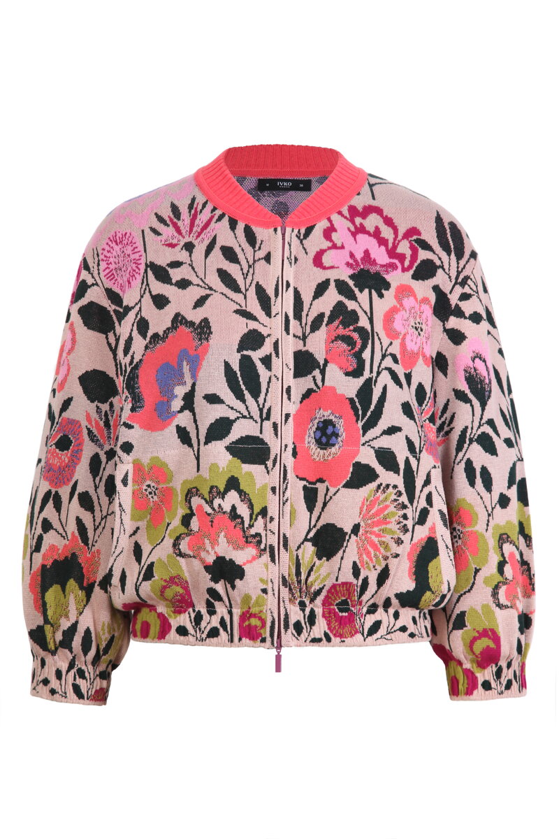 Bomber Jacket, Floral Pattern