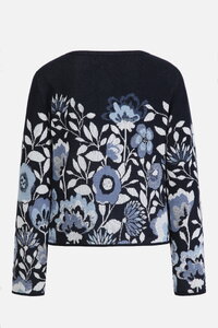 Cardigan O Neck,  Floral Pattern