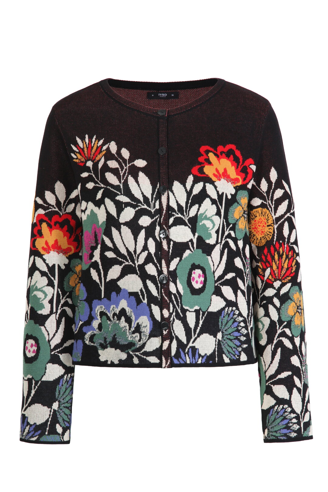 Cardigan O Neck,  Floral Pattern