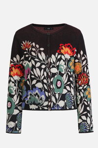 Cardigan O Neck,  Floral Pattern