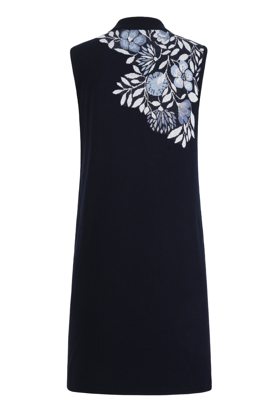 Dress with Intarsia, Floral Pattern