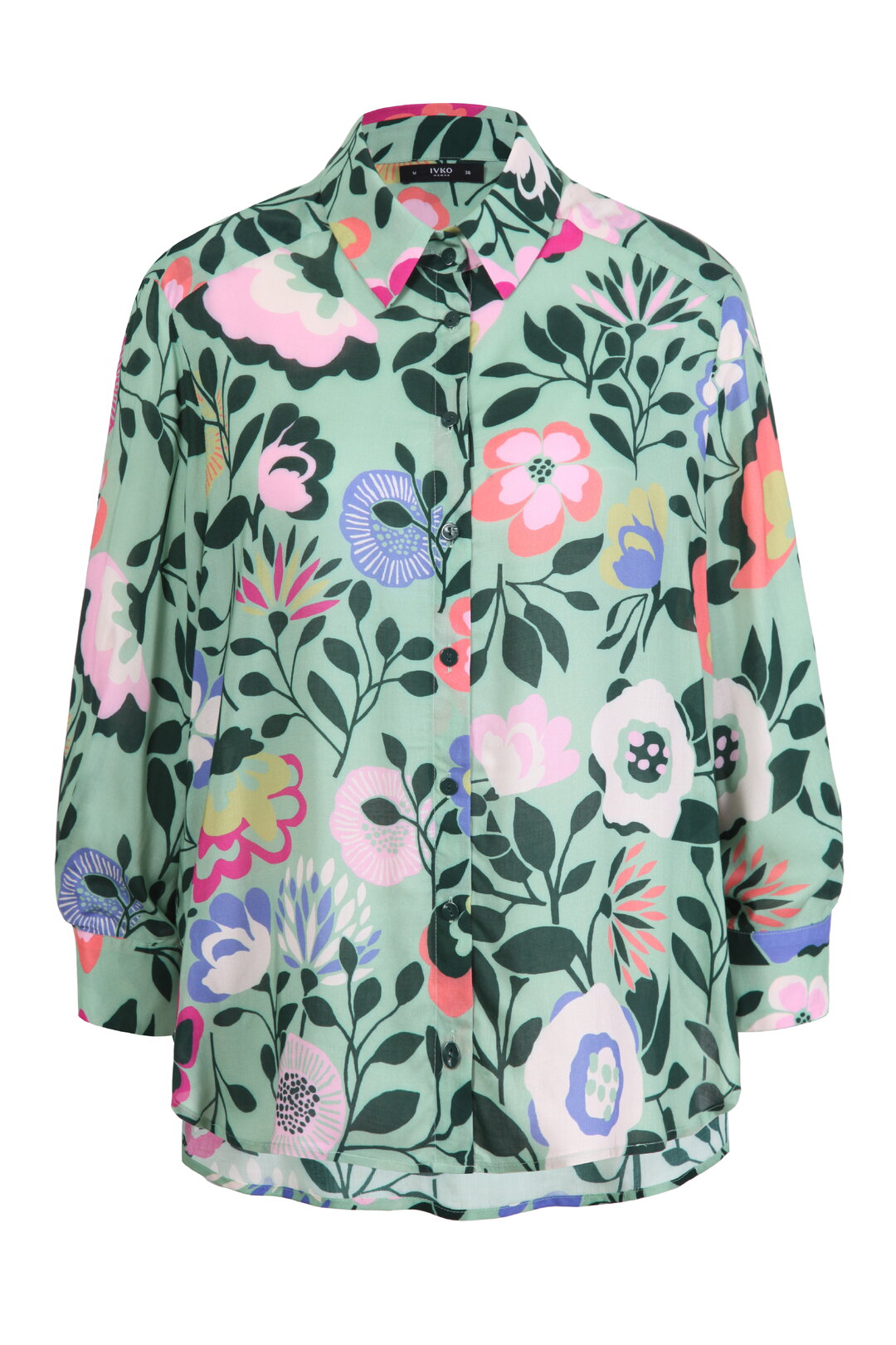 Viskose-Shirt, Floral Motiv