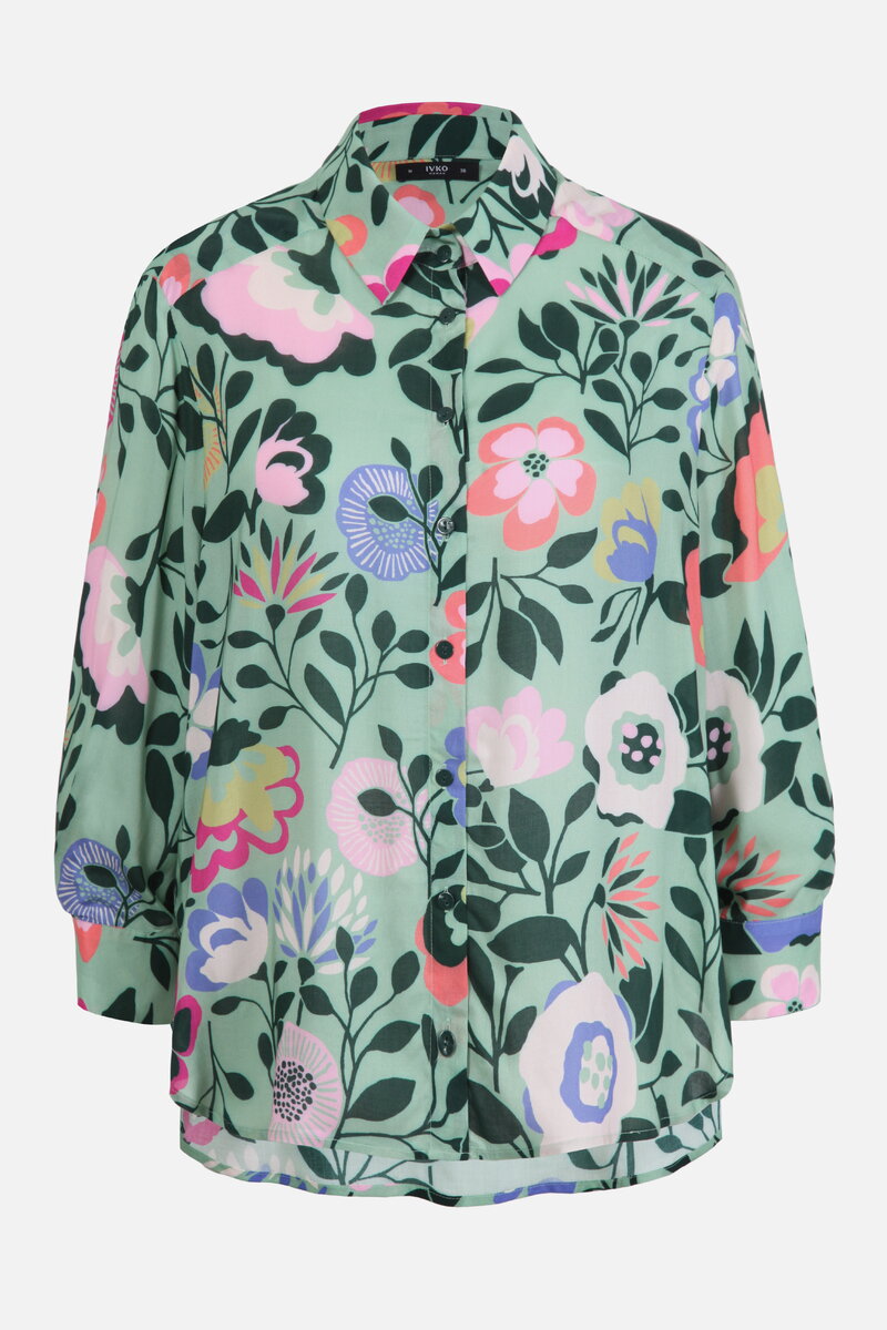 Viskose-Shirt, Floral Motiv