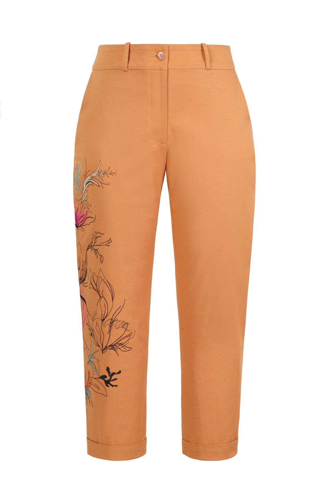 Embroidery Pants, Floral Pattern