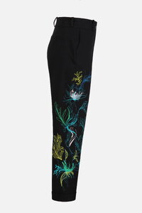 Embroidery Pants, Floral Pattern