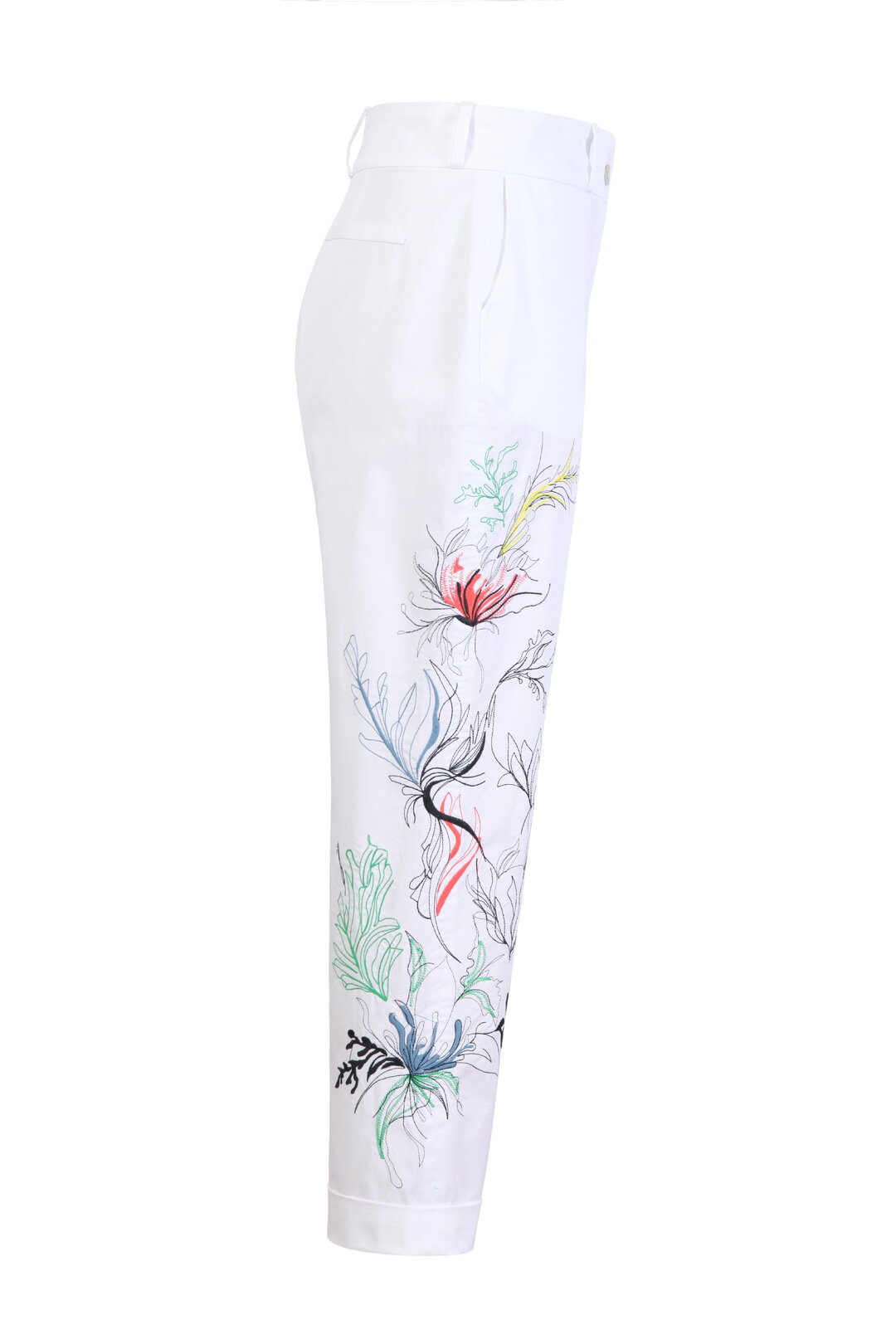 Embroidery Pants, Floral Pattern