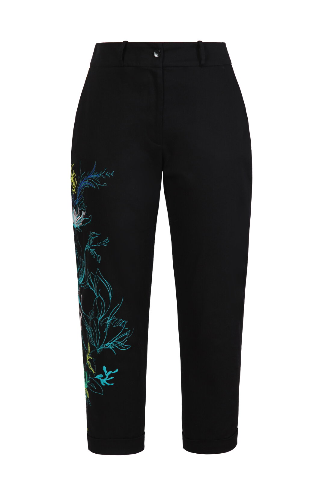 Stickerei Hose, Floral Motiv