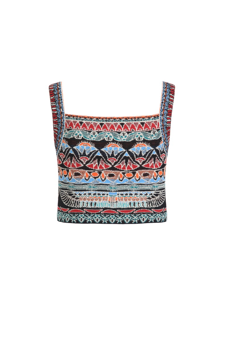 Jacquard-Top, Papyrus-Motiv