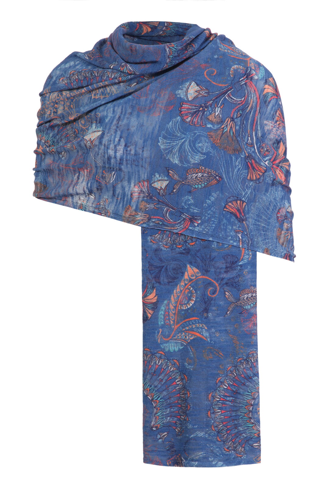 Printed Scarf, Lotos Motif